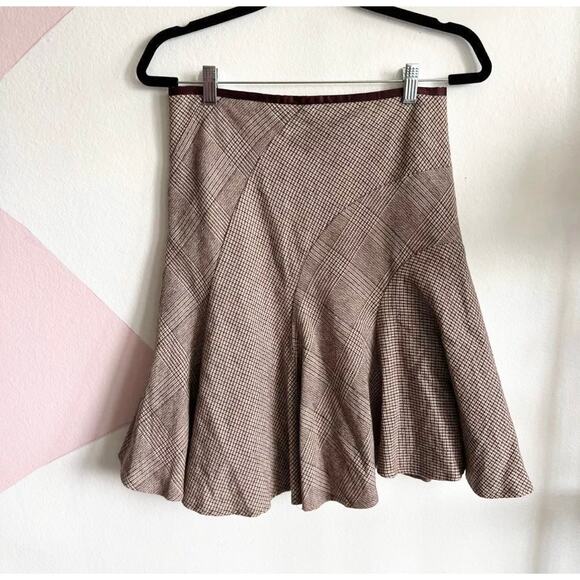 Vintage Plaid Flared Midi Skirt, Grunge, Fairycore,Cottagecore, Academia, Medium - Picture 2 of 4